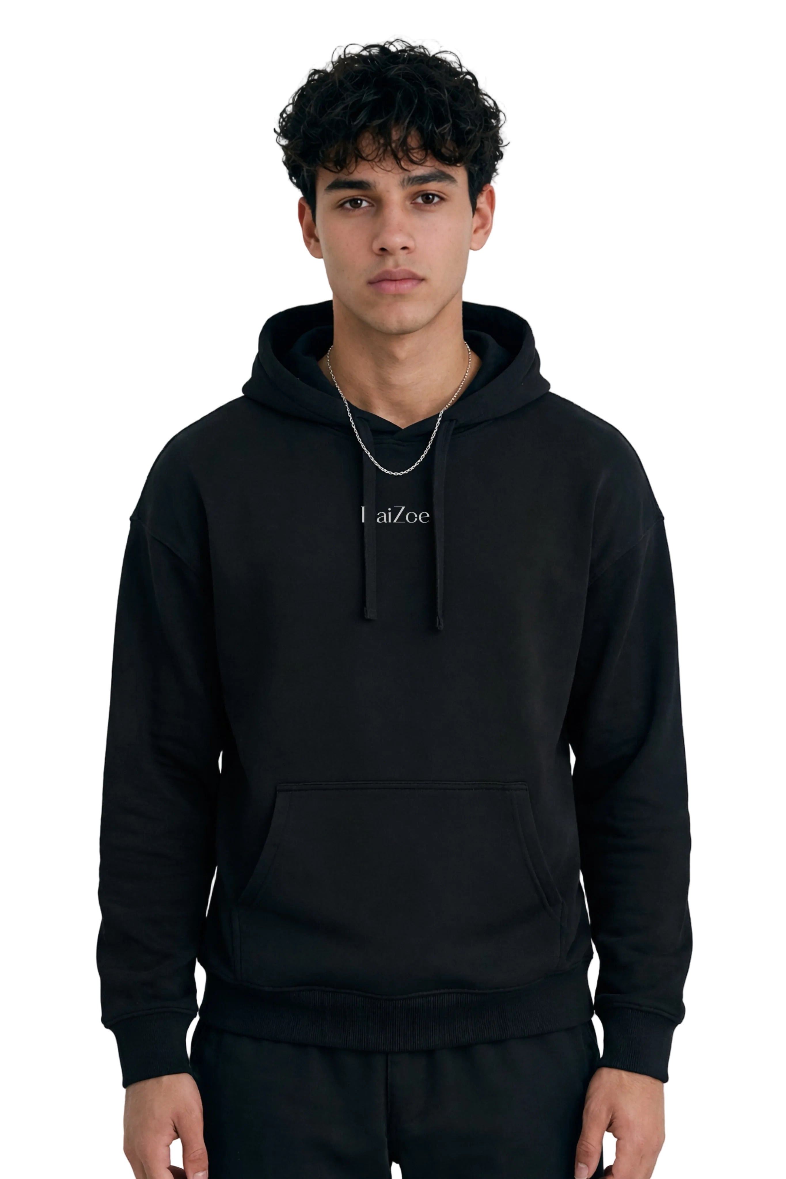 Unisex Organic Relaxed Hoodie - DaiZoe (black)