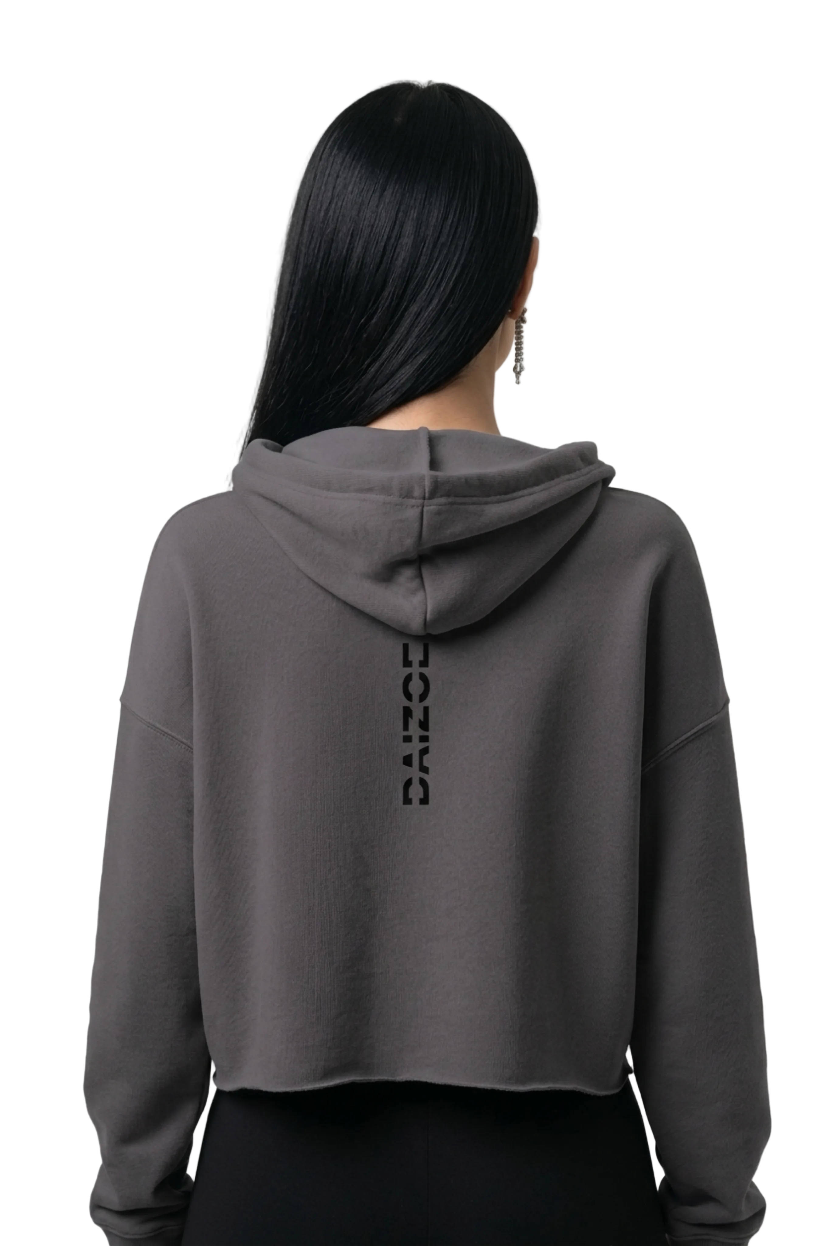 Women's Crop Hoodie - DaiZoe (grey / black)