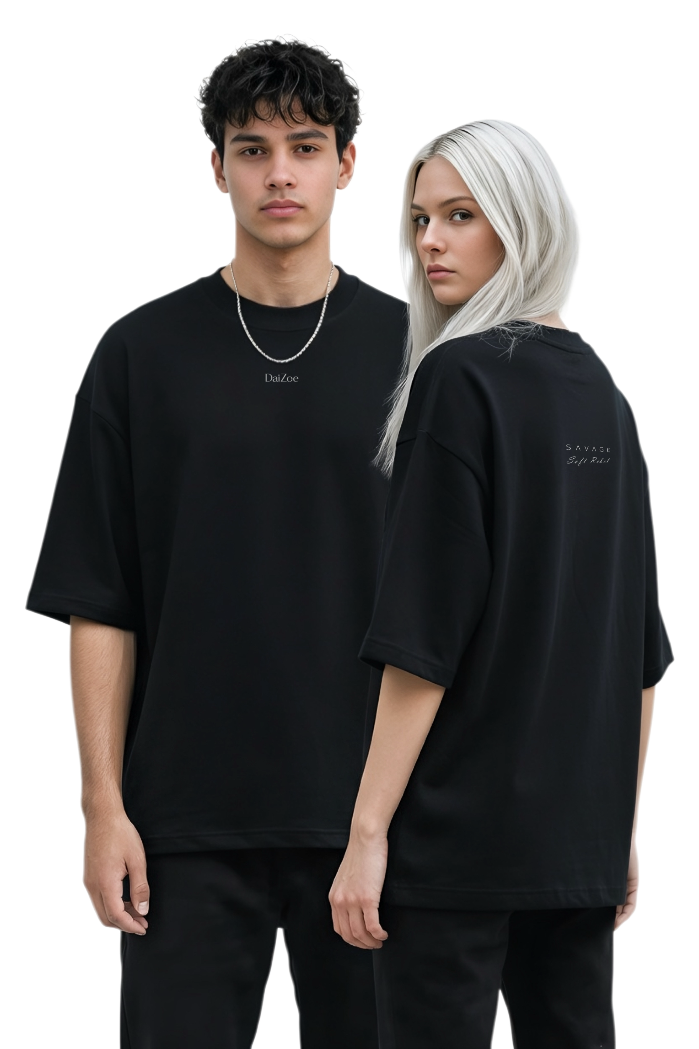 Unisex Organic Oversized High Neck T-shirt - DaiZoe