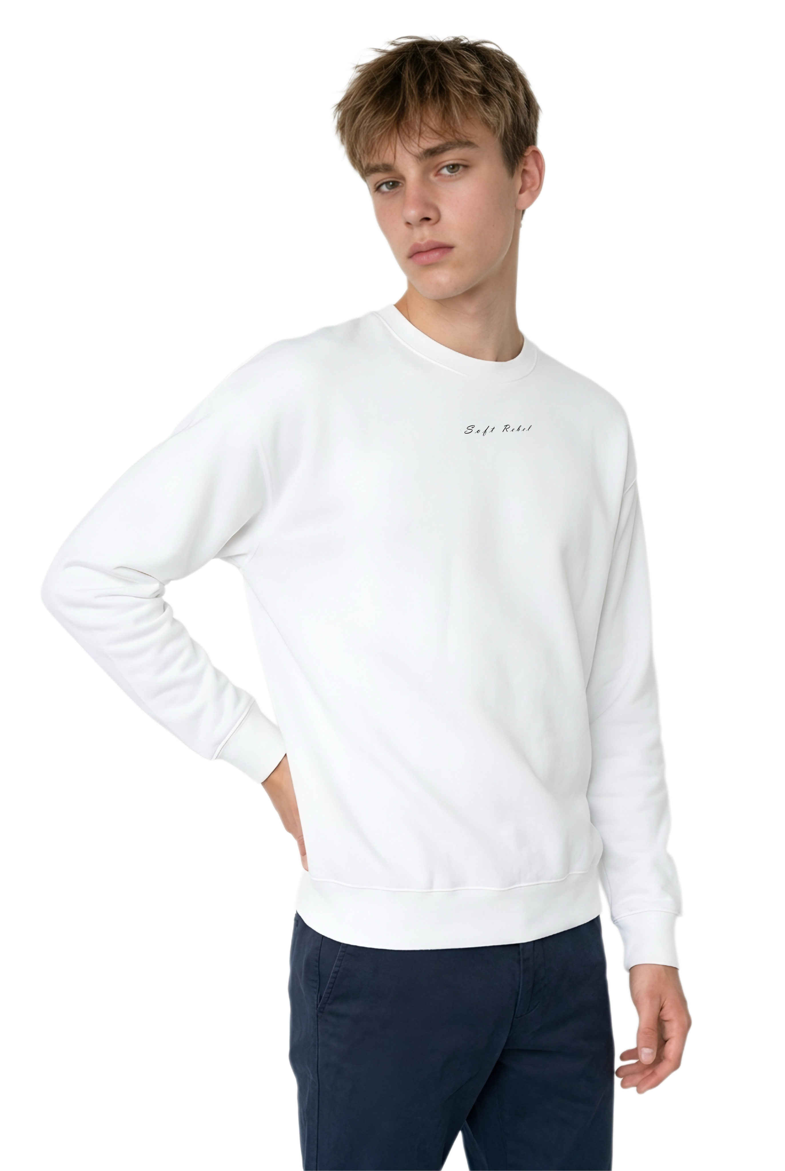 Men's Premium Sweatshirt - Soft Rebel (black / white)