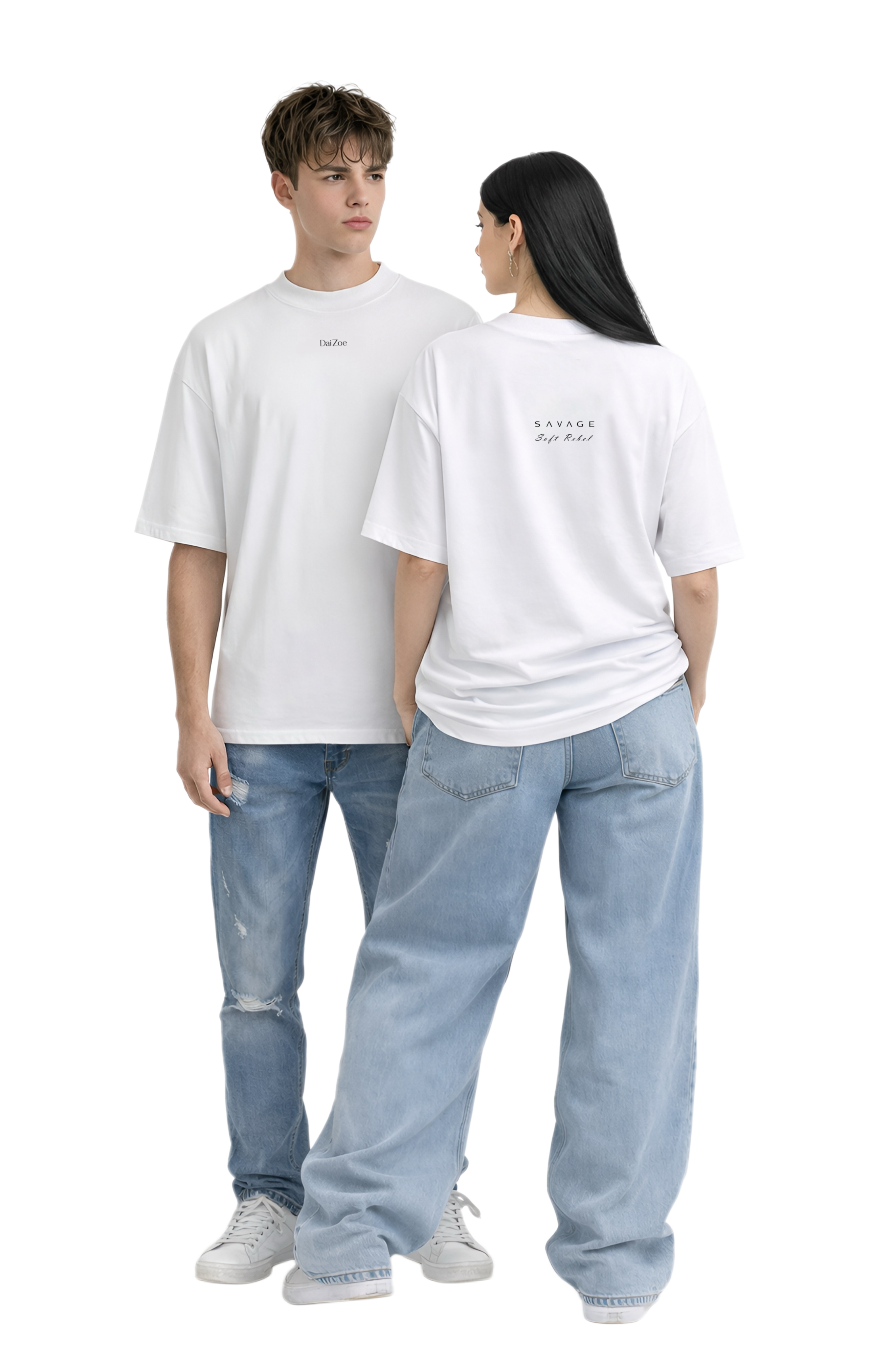 Unisex Organic Oversized High Neck T-shirt - DaiZoe