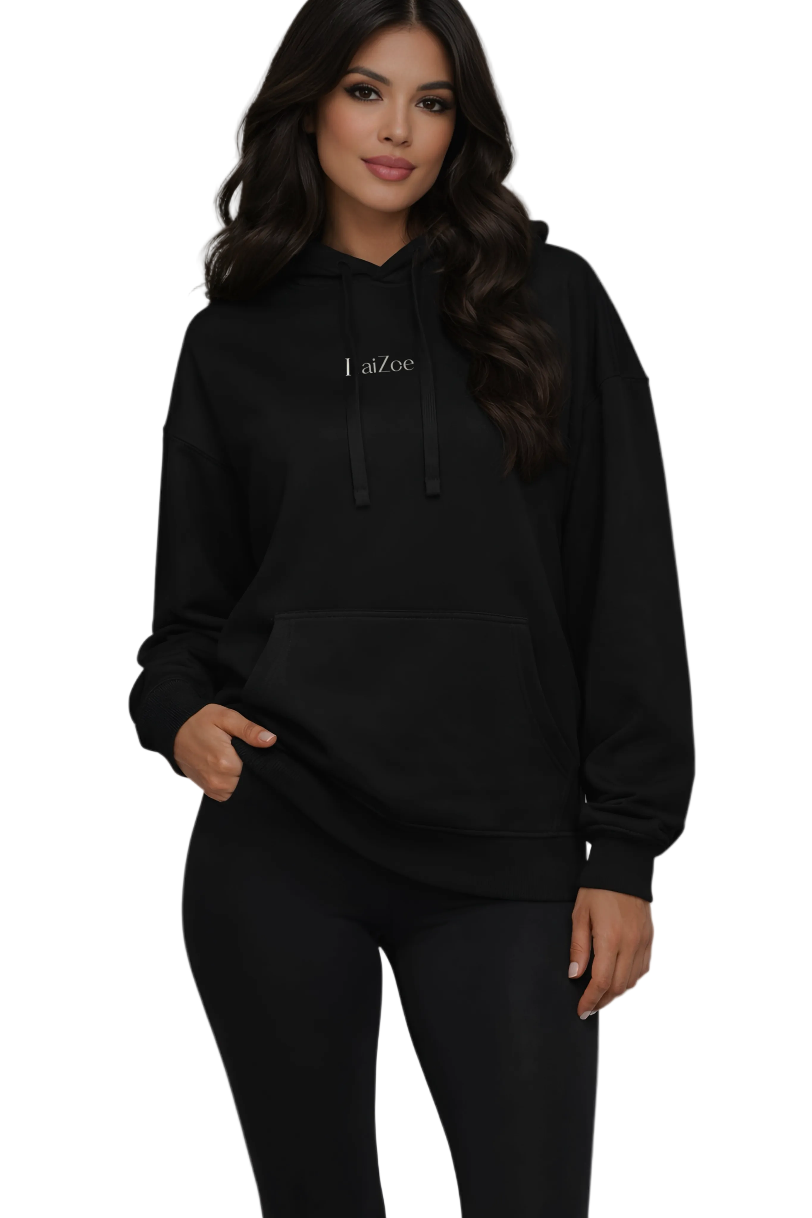 Unisex Organic Relaxed Hoodie - DaiZoe (black)