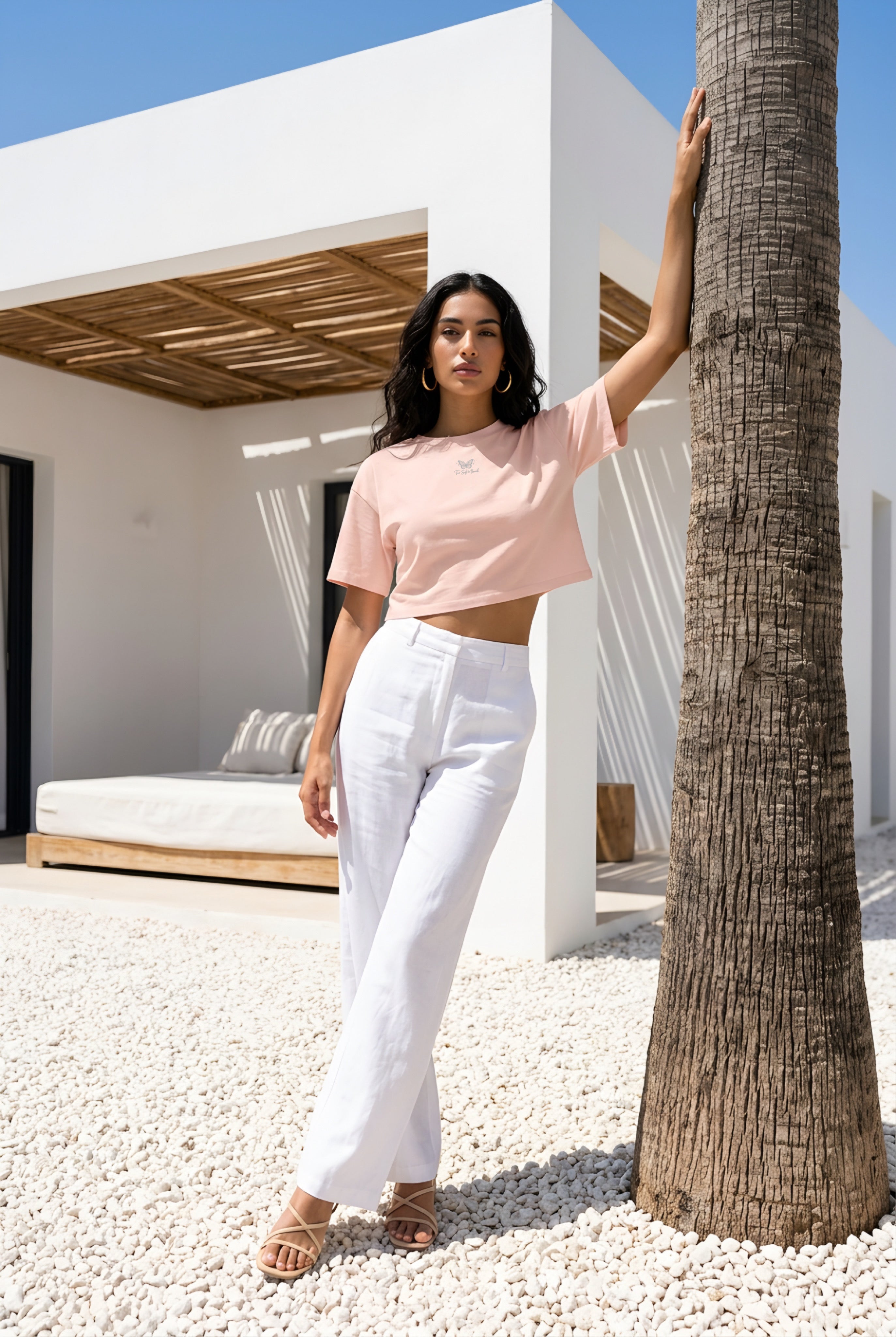 Butterfly Summer Crop Tee - Soft Rebel