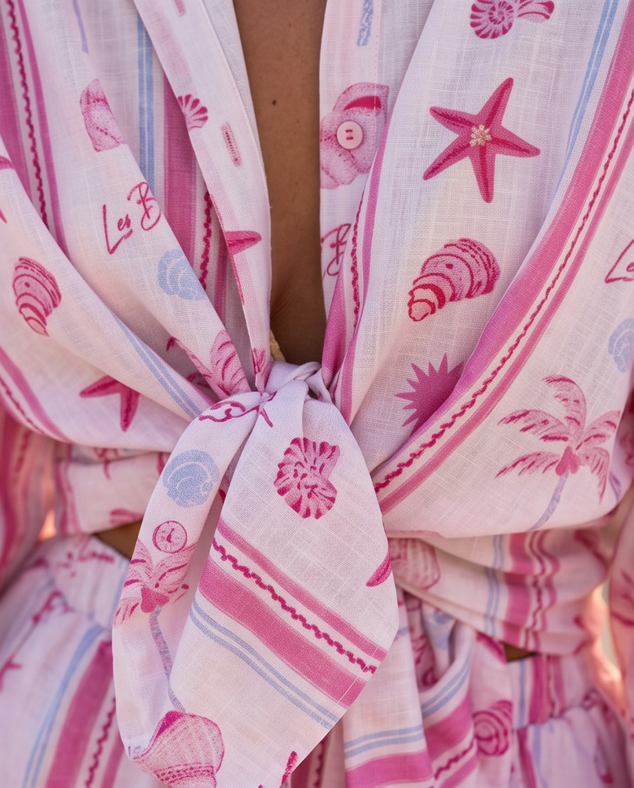 Linen Summer Set - Light Pink