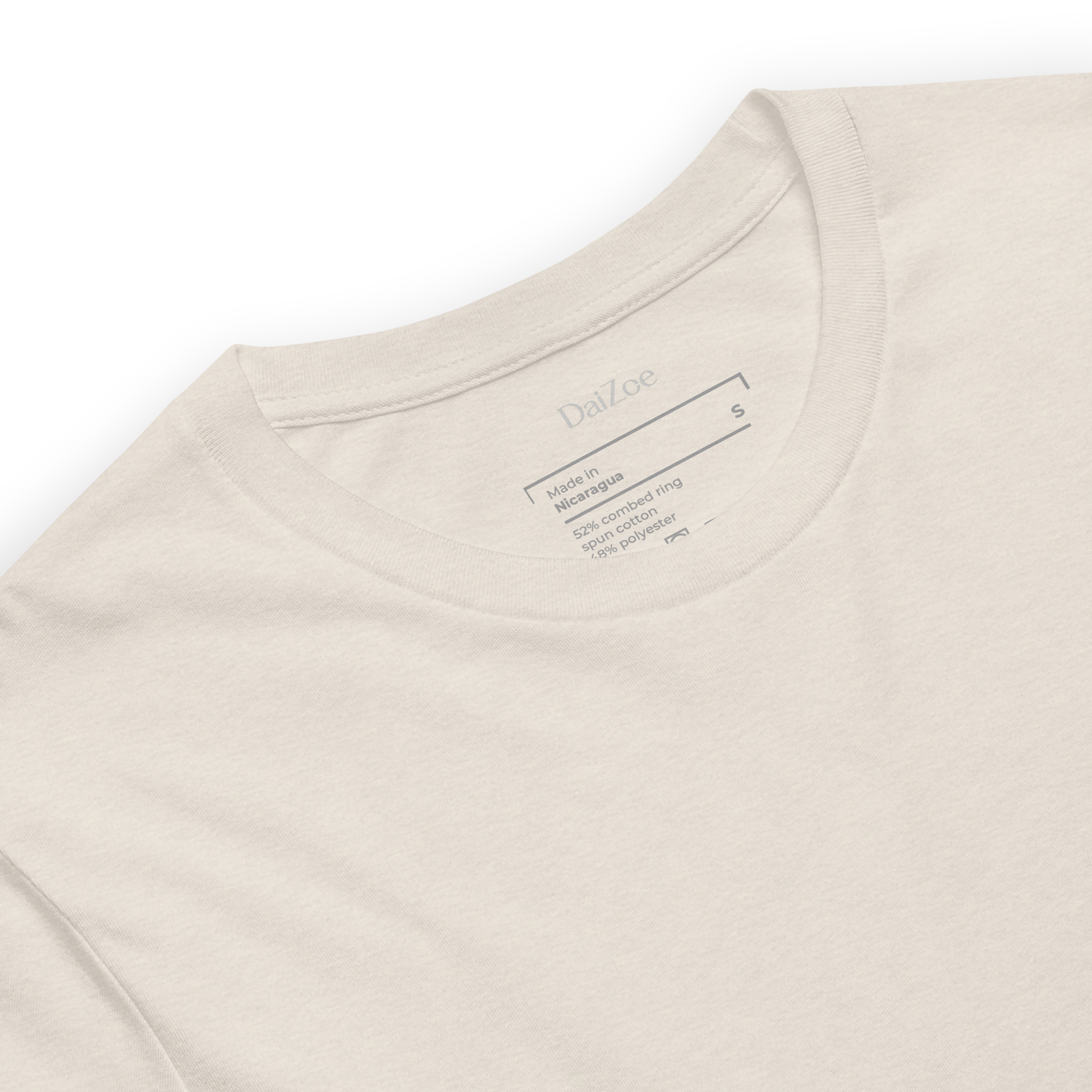 DaiZoe Unisex Pastel T-shirt with Minimalist Embroidery