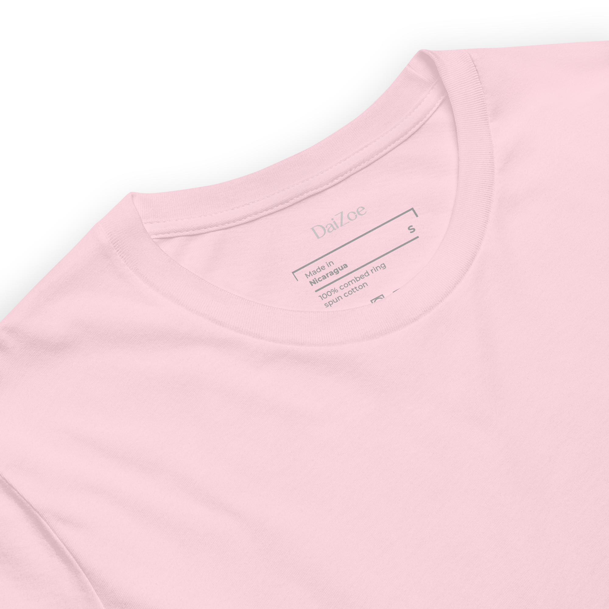 DaiZoe Unisex Pastel T-shirt with Minimalist Embroidery